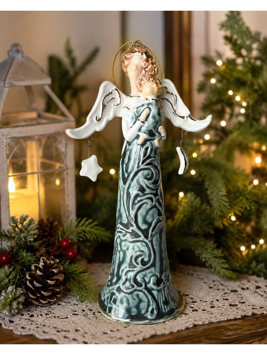 Other - Vintage 6 Inch Angel Bell Ornament Ceramic Christmas Decoration Hanging Decor
